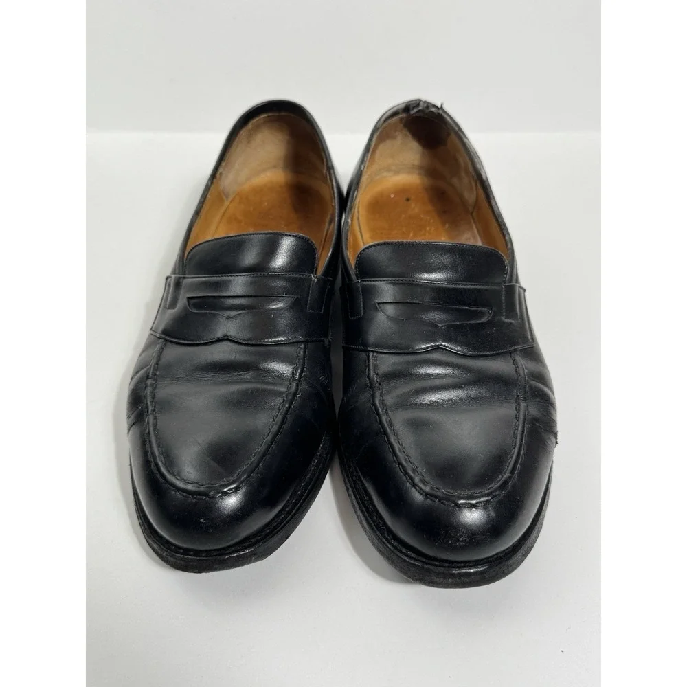 Vass Herrenschuhe Budapest Men's Size 41/US 8 Black Leather Penny Loafers